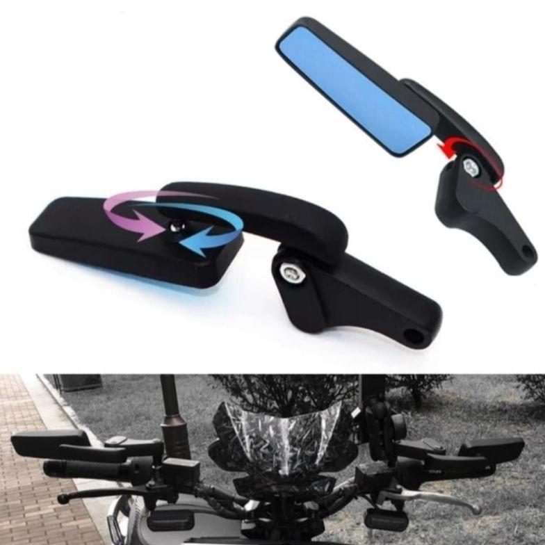 Spion Napoleon Retro Kotak Mini Fleksibel Universal Spion Kotak Mini Black Adjustable