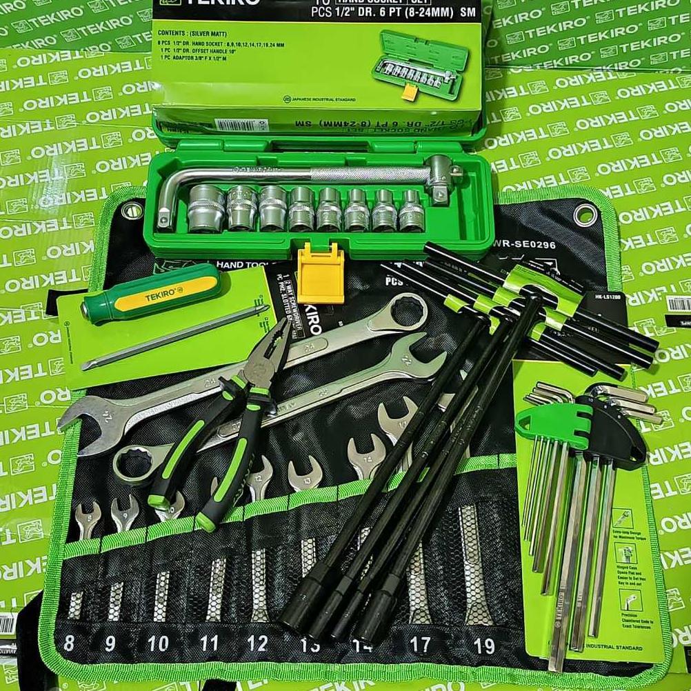 TEKIRO Kunci Lengkap full set  / PERKAKAS BENGKEL / Alat Bengkel Murah/ Peralatan Bengkel tekiro