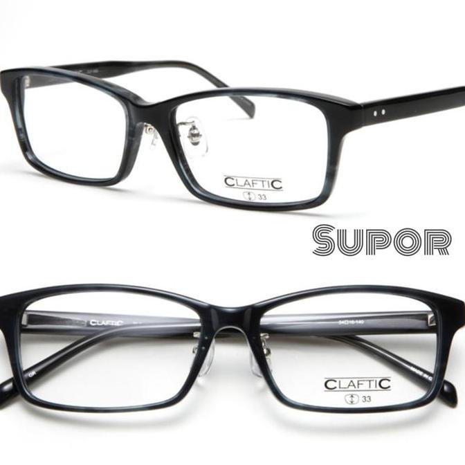Frame kacamata minus Pria CLAFTIC 2 Jepang Orinal Hitam u/ progresif