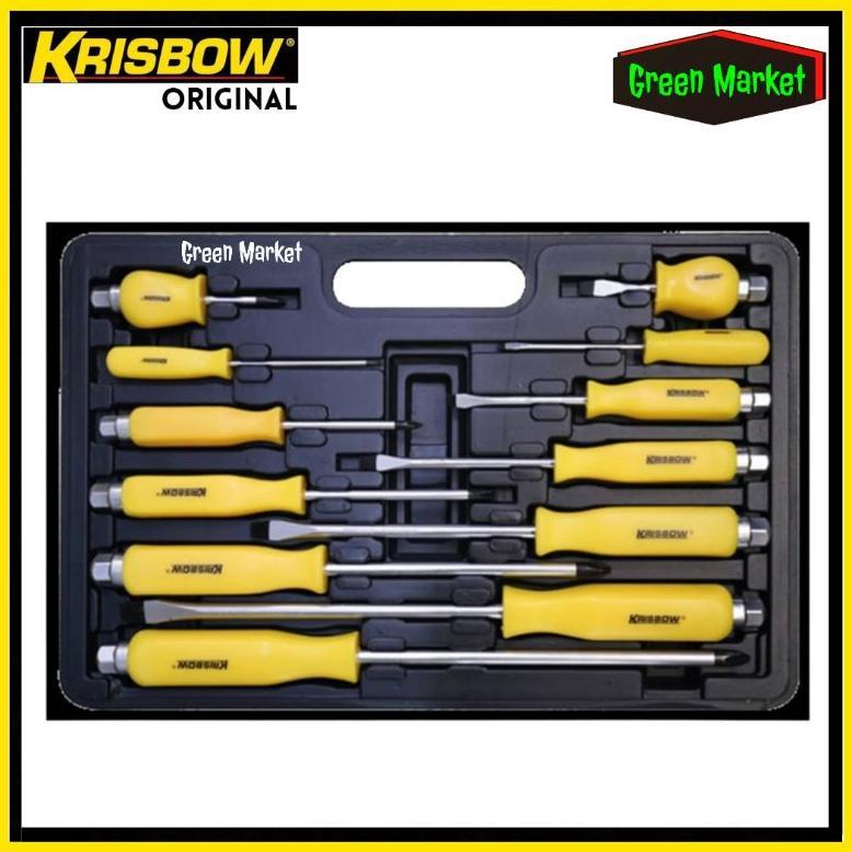 Krisbow Obeng Set 12pcs || Obeng Mechanic Krisbow Set 12pcs