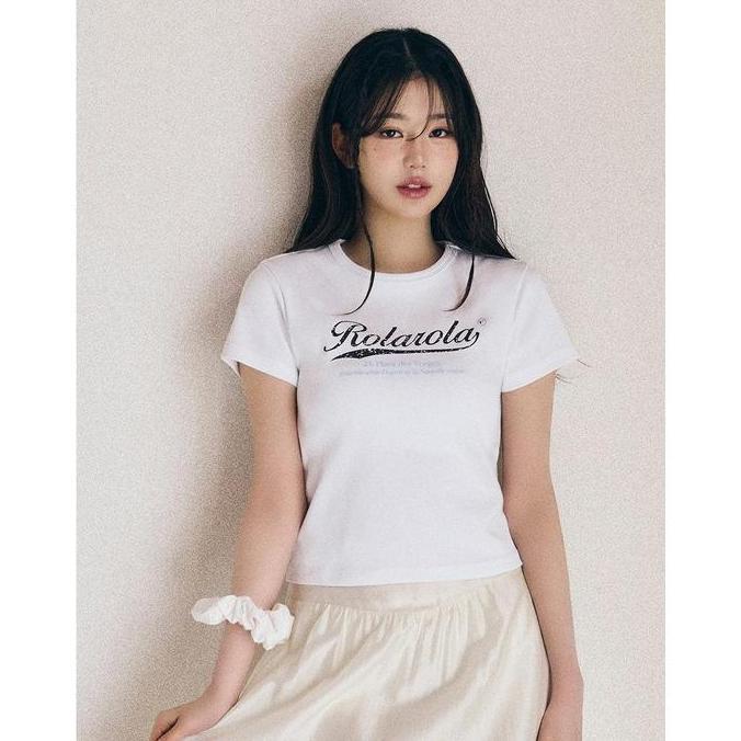 rolarola Vintage Crack Logo T-Shirt White