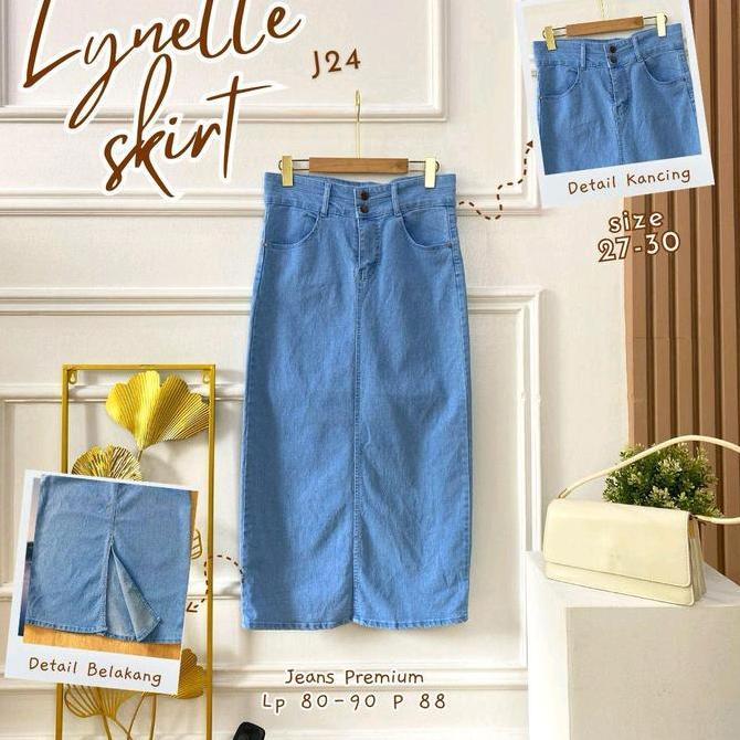 Rok Jeans Span Panjang Premium