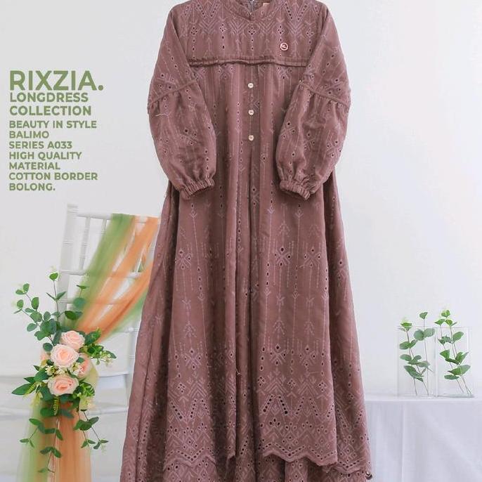 gamis balimo katun bolong Bordir