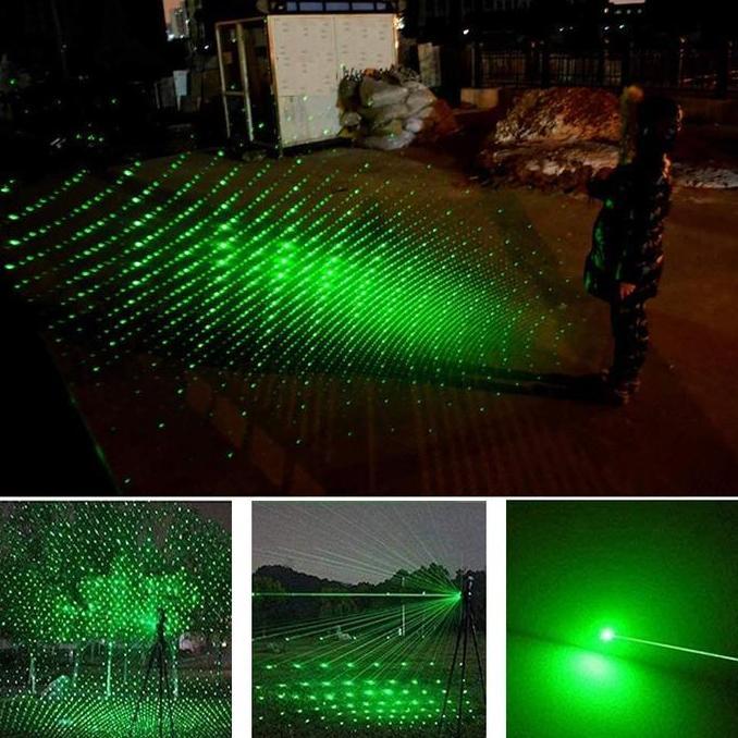 Laser Leser Hijau Green Laser Pointer Jarak Jauh 303 Baterai Charge Original Senter [terbaik]
