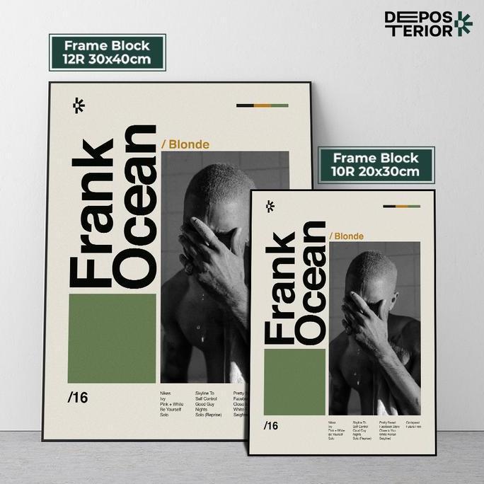 danssvaganza - poster frank ocean - blonde cover album frameblock