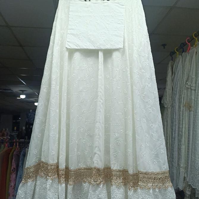 Laristerbaik- Mukena Dewasa Katun Paris Bordir Premium Mukena Bordir Renda Rempel Katun Kain Atasan 
