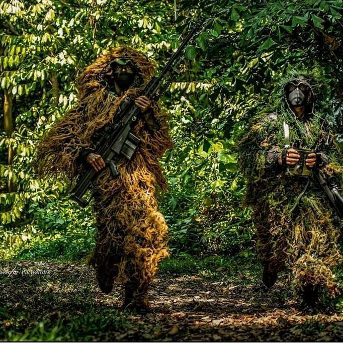 Hot Promo, Ghillie Suit Baju Ghillie Camo Poliester Celana Sport Baju Karnaval