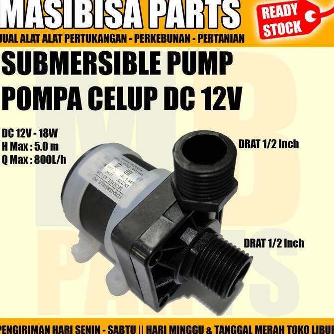 Lansungkirim- Dinamo Pump / Pompa Celup / Submersible 12V Aquarium / Hidroponik
