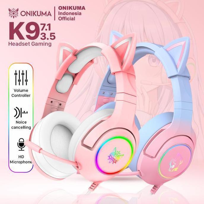 larissagalllery - headset gaming onikuma k9 7.1 all surround sound-headset gaming cute-headset kucin