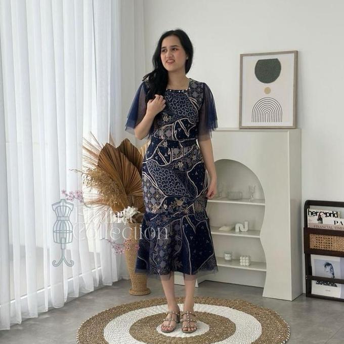 Newgir- [Elaina Collection] Dress Vior Batik / Dress Pesta / Gaun Pesta / Dress Terbaru / Dress Mewa