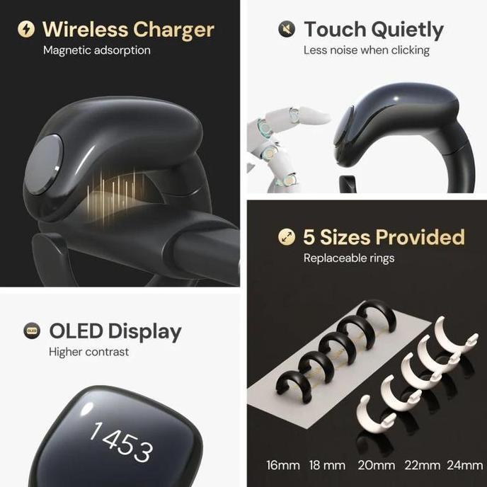 Religg- Weslamic Itasbih Faith Zikr Ring Tasbin Digital Smart Tasbih Smart Ring Cincin Tasbih Digita