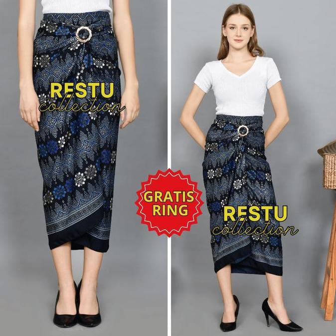 Newgir- Rok Lilit Warp Skirt Serut Batik Panjang Wanita Bawahan Kebaya Kondangan Nikahan Wisuda Mode