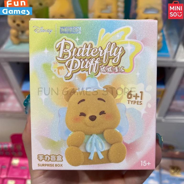 New MINISO Blind Box Winnie The Pooh Butterfly Series Mystery Box Anime Figure Puff Bee Toy Collecti