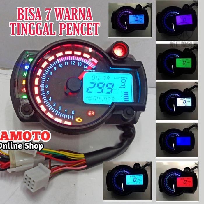 Spidometer Rpm Digital Model Koso Rx2N Spido Takometer Speedometer Original Dan Terpercaya