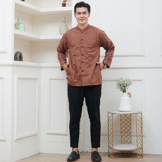 Haibah koko jumbo 4XL koko pria dewasa baju koko dewasa pria baju koko dewasa 2025 baju koko putih p