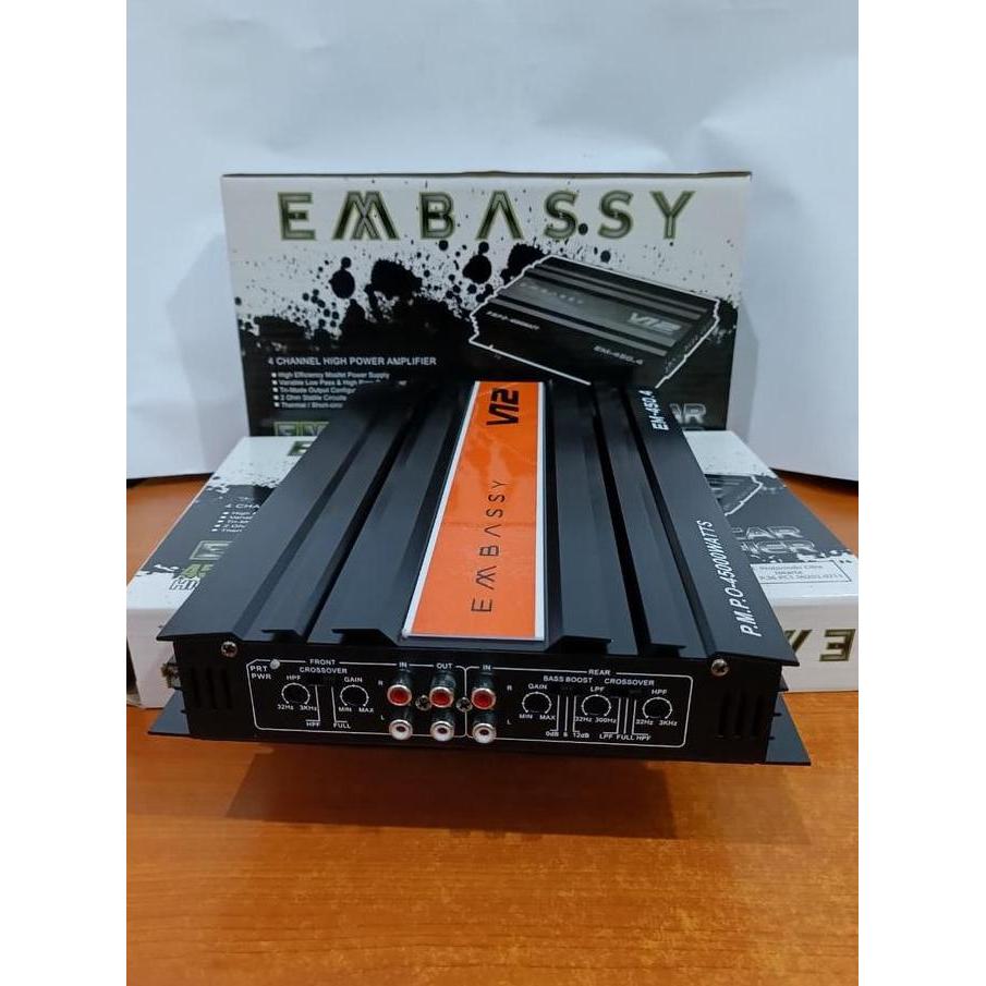 Kick_Doller - Embassy Power Em-45 V12 Max Power P.M.P.O 45Watt Amplifier Audio High Power Dengan Mos