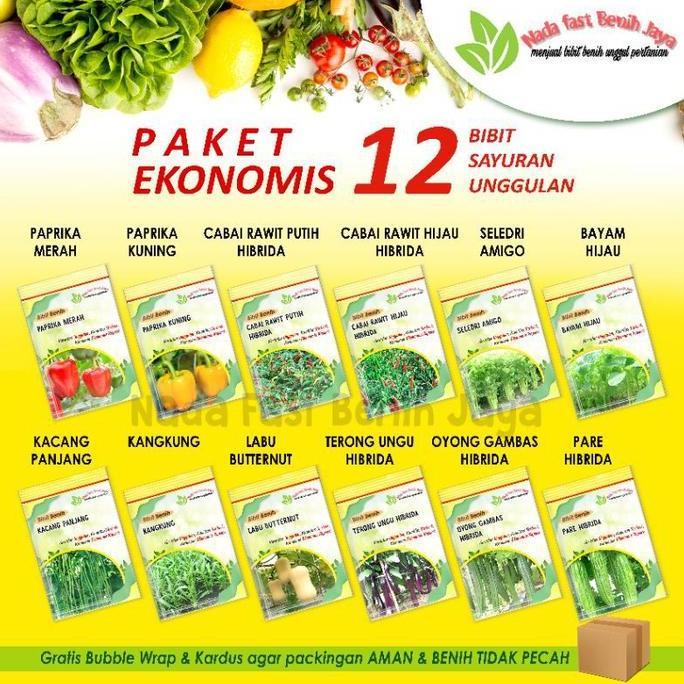 Gaerdenpic- Bibit Sayuran Benih Paket Lengkap - Bibit Biji Sayuran