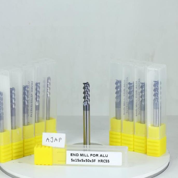 Ready stock] END MILL 3F FLUTE 5mm HRC55 CARBIDE CNC ROUTER BITS ALUMINIUM ACP IRON