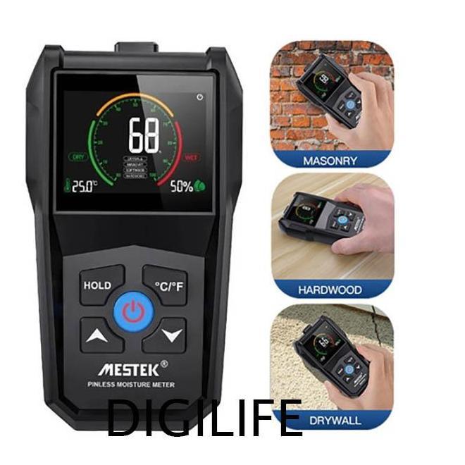 Pinless Moisture Meter Mestek Wm700A Wood Concrete Mc Tester Tembok