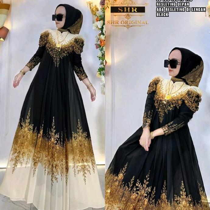 Murah NewReady Maxi Dress Pelangi Elegant Muslim 100%Ori Shr