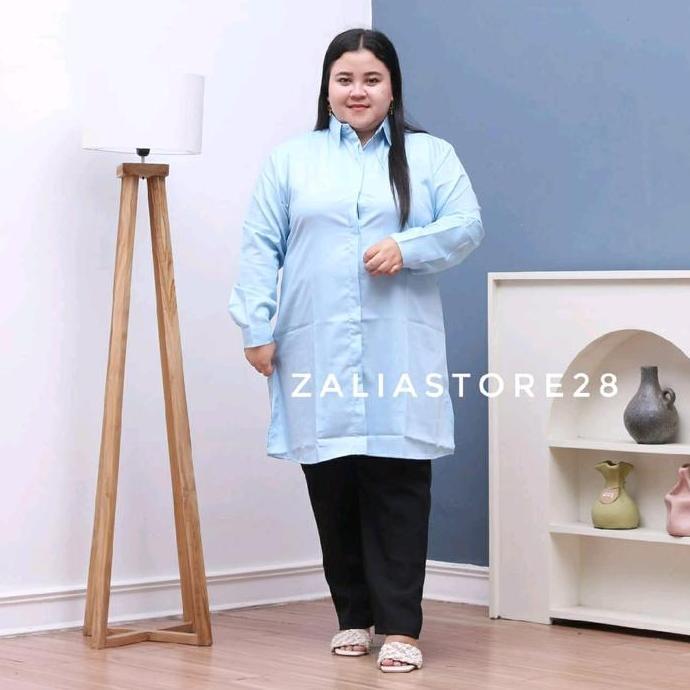 Newrelig- Tunik Putih Wanita/ Tunik Polos Jumbo Wanita Cantik / Tunik Polos Ld 110 Cm / Tunik Polos 