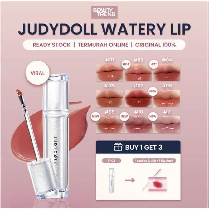 perokto_shop - [bpom ori] judydoll lip tint watery iron lip gloss tahan lama tidak transfer tidak le