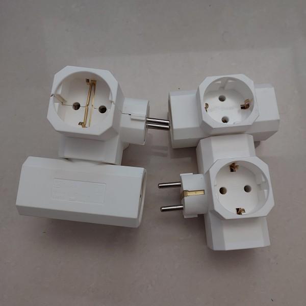 (Termurah) Broco T Arde Steker Tee Colokan Cabang 3 Arah 13830 Kuningan Asli 16A Bestseller