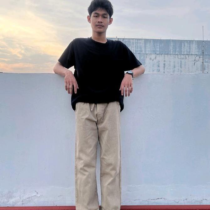 Yxyg- Celana Jeans Pria Celana Korean Style Celana Gombrang Pria Celana Formal Pria Biru Denim Hitam