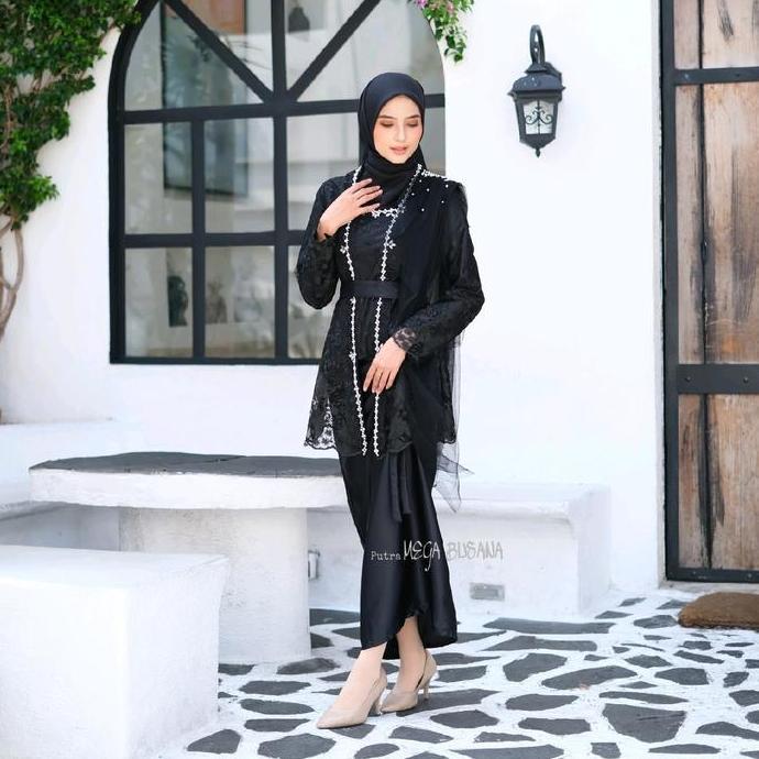 Newrelig- Kebaya Modern Suhita Satu Set Setelan Atasan Rok Dan Selendang Queenbee Fashion Gamis Musl