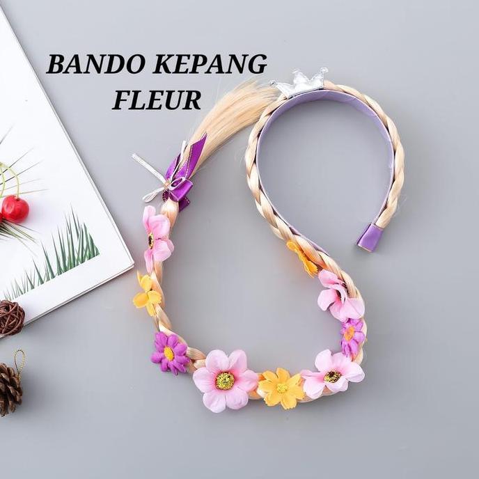 BANDO KEPANG FLEUR AKSESORIS MAHKOTA BUNGA RAMPUT PRINCESS RAPUNZEL