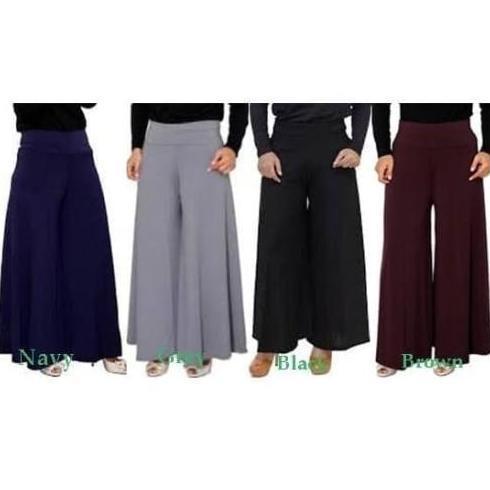 DS16 - Celana Kulot Panjang Spandek Licin dan Kaos Melar Nyaman