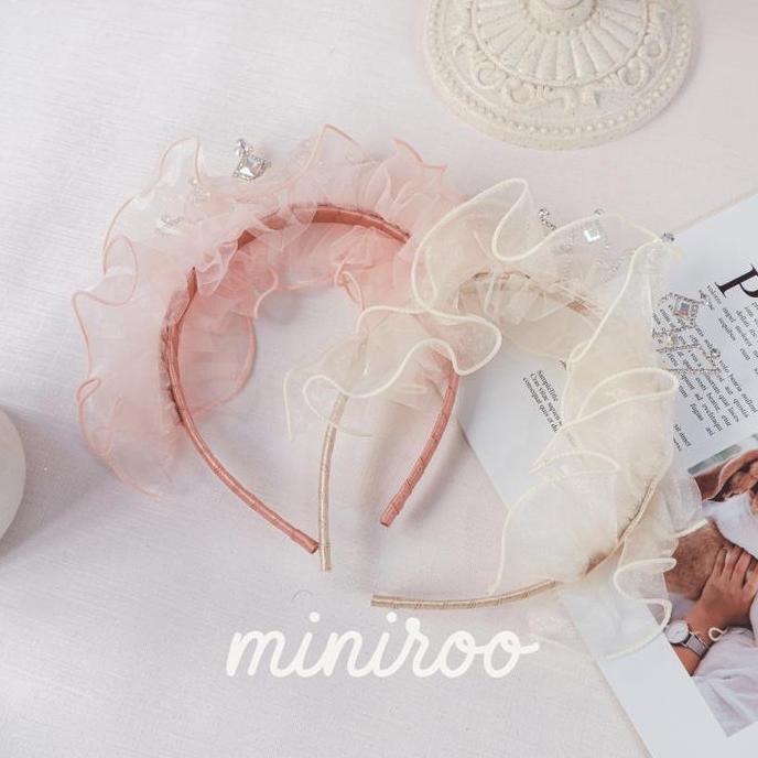 Miniroo Bando Bandana Mahkota Princess Tille Korea Anak Perempuan Aurora