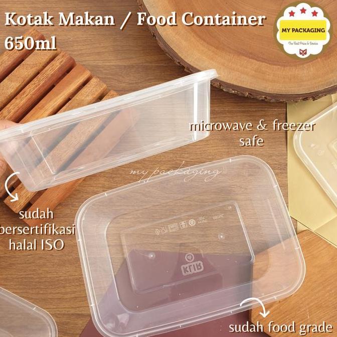 Baru- Kiip Food Box / Container Microwave / Thin Wall /Kotak Makan 650 Ml Bening