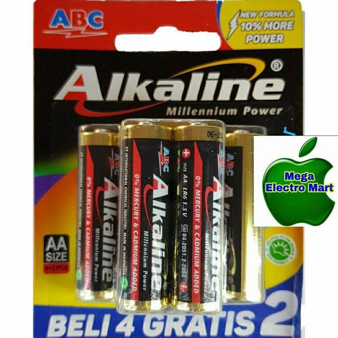 Baterai Alkaline AA isi 6pcs Alkaline ABc