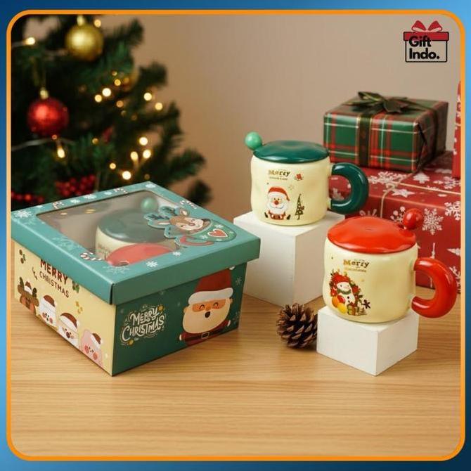 Christmas Gift Mug / Ramadan Gift / Gelas Keramik / Mug Ceramic / Coffee Cup / Hampers Natal / Gift 