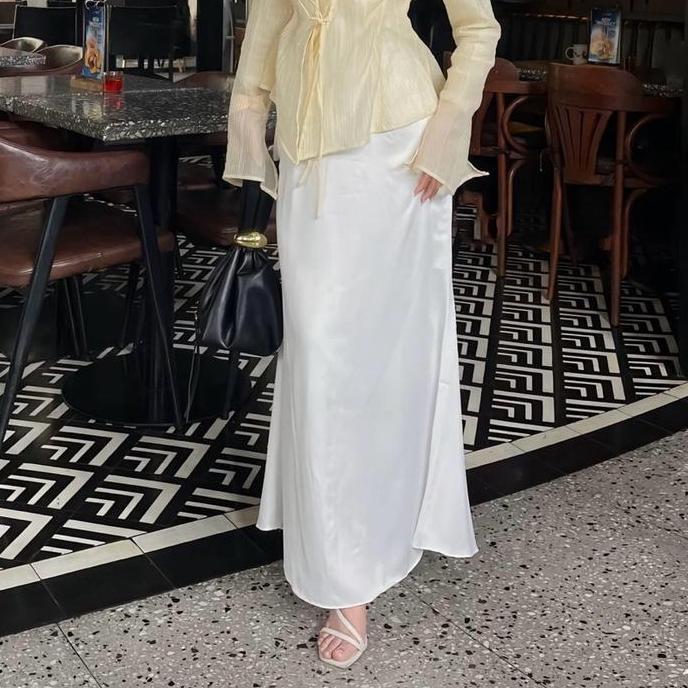 ZEYA SATIN SKIRT | ROK MERMAID PANJANG | ROK SATIN PANJANG