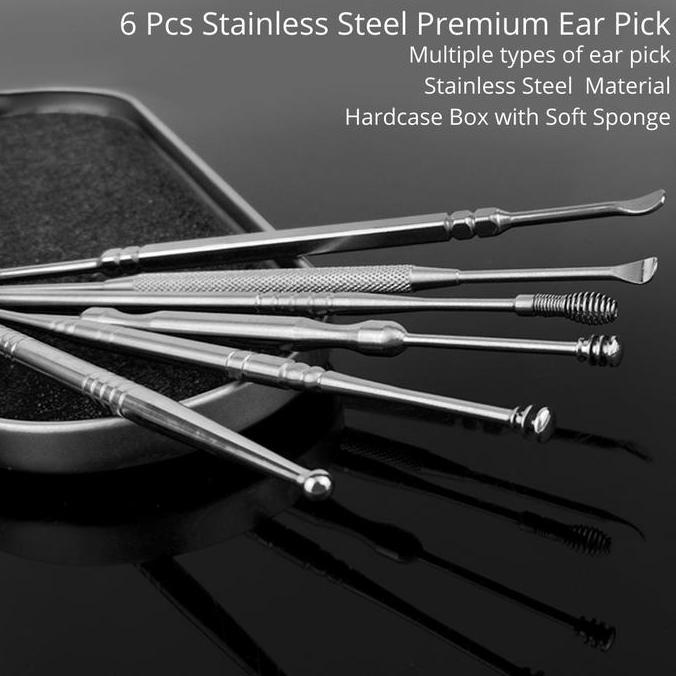 Alat Pembersih Telinga Korekan Korek Kuping Besi Stainless Steel