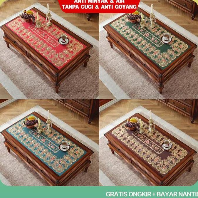 [COD] Loyal Bosque Taplak Meja Tamu / Alas Makan dengan Kualitas Tinggi Berenda Anti Air 45x90CM /50