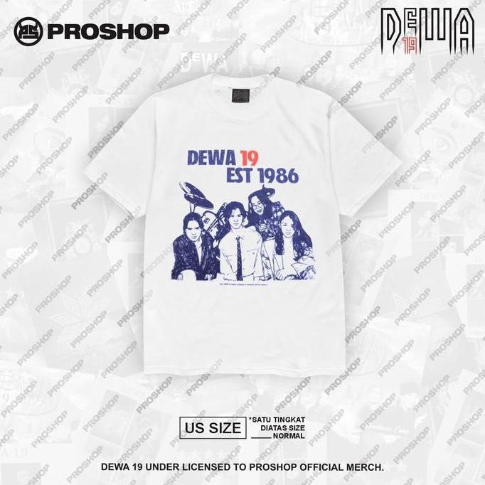 Proshop | Dewa Vintage Photo Dewa19 | Dewa 19 Tshirt | Kaos Pria Kaos Distro | Putih