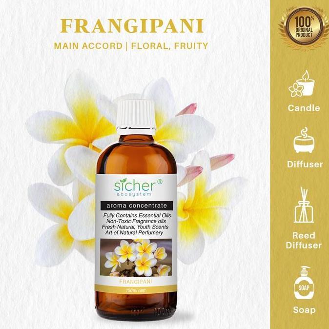 Promo Sicher Aromatherapy Essential Oil Frangipani Pengharum Ruangan 100ml Diskon