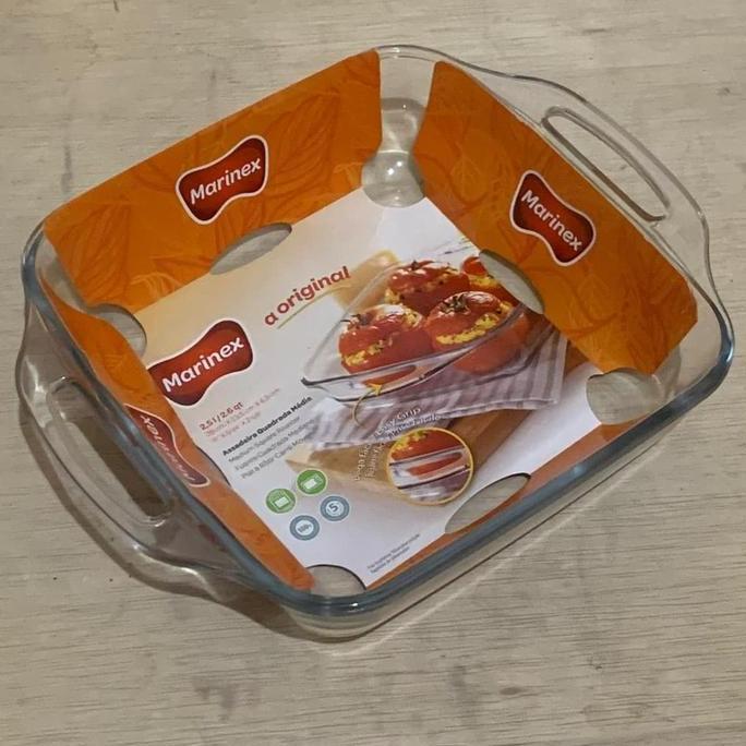 <<<<<] Marinex 6219 2,5 Liter Loyang Kue Kaca Persegi Gagang