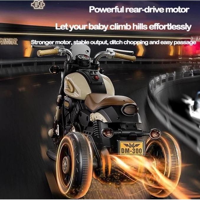 Mimosa Baby Mall Motor Tunggal 380 Lampu Musik Sepeda Motor Listrik Anak-anak 2025 Model Baru Roda T