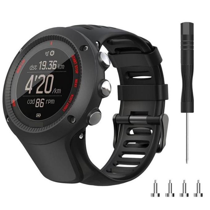 Strap Band Tali Jam Suunto Ambit 1 Ambit 2 Ambit 3 - Black Hemat
