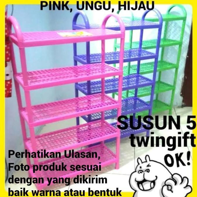 Rak Sepatu Plastik Susun 5.
