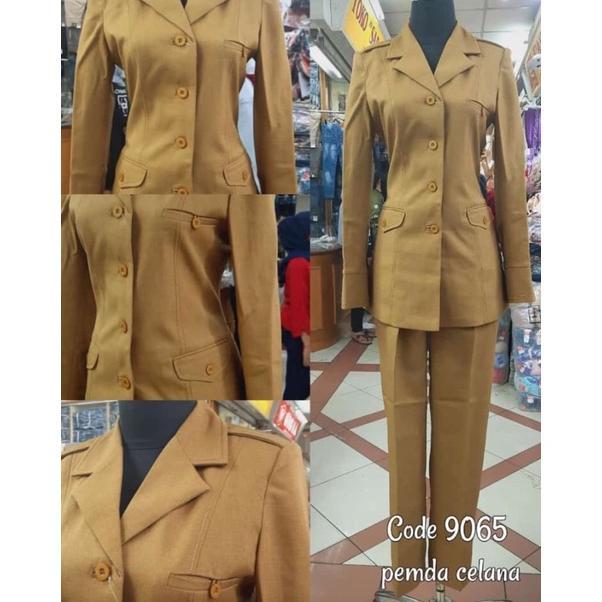 Gratis Ongkir Seragam Blazer Pns Pdh Asn Pemda Guru Khaki Tua Muda Rok Celana Wanita Terbaru Tersedi