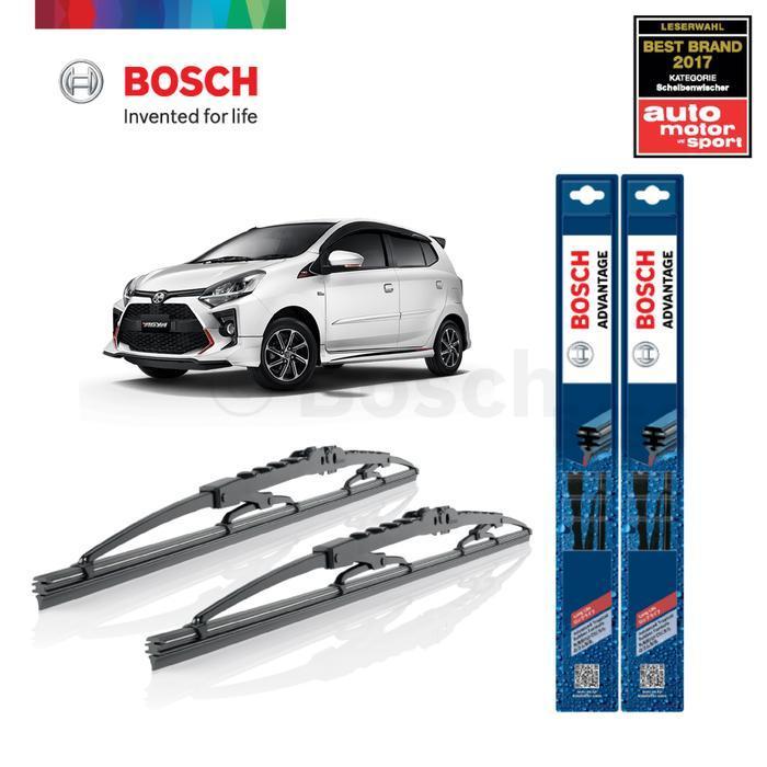 Wiper Mobil Toyota Agya Sepasang Bosch Advantage Original Dan Terpercaya
