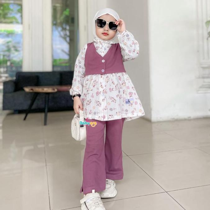 Kidsrelig- Tiana Oneset/Pakaian Fashion Anak Perempuan/Setelan Stelan Anak Perempuan/Cardigan Kardig