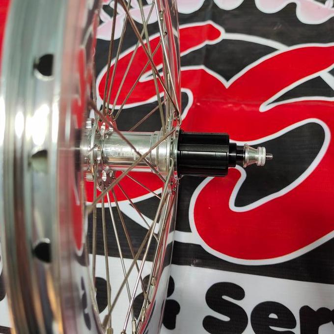 Whellset Sepeda Lipat 16+ 349 Merk Gt Half5 Hub Freehub Cakram Tawon