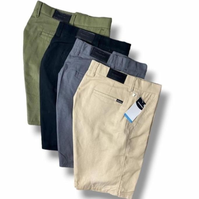Boyboying- Celana Pendek Chino Premium Bahan 100% Catton Original Brand Fanathic Hitam Katun Shorts 