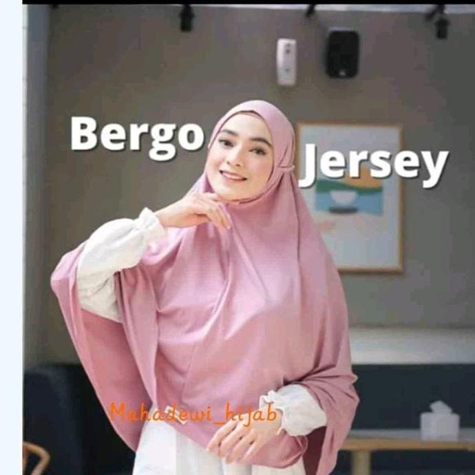 Thegirlrelig- Jilbab Bergo Jersey Jumbo Premium Hijab Bergo Tali Jumbo Instan Khimar Santai Muslim